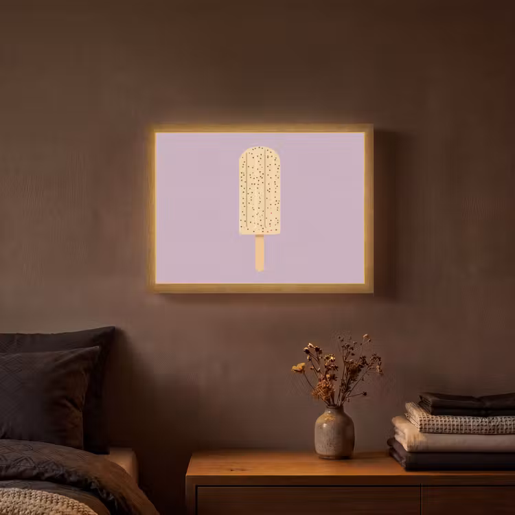 Lightbox - Wandlamp - Beige - Ijsje - Spikkels — 3
