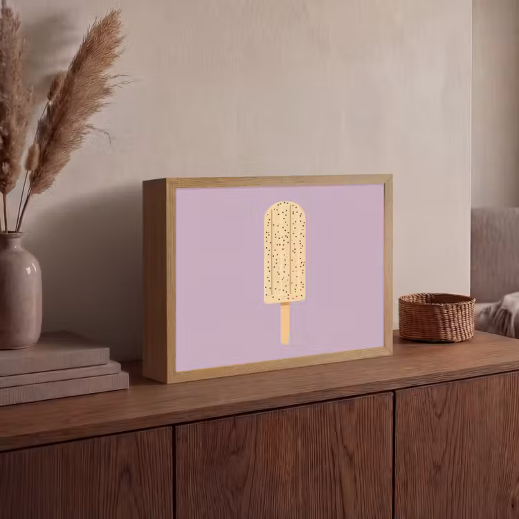 Lightbox - Wandlamp - Beige - Ijsje - Spikkels — 4