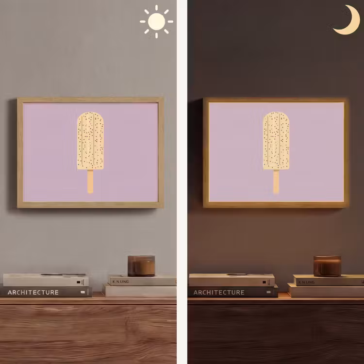 Lightbox - Wandlamp - Beige - Ijsje - Spikkels — 6