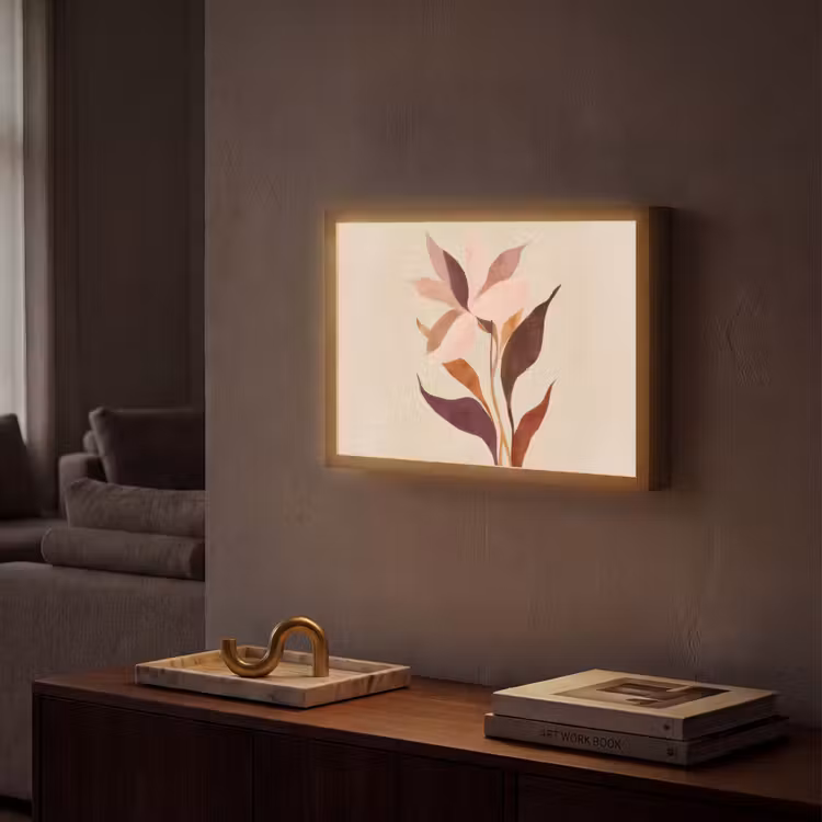 Lightbox - Wandlamp - Bloemen - Blaadjes - Minimalistisch - Roze — 2