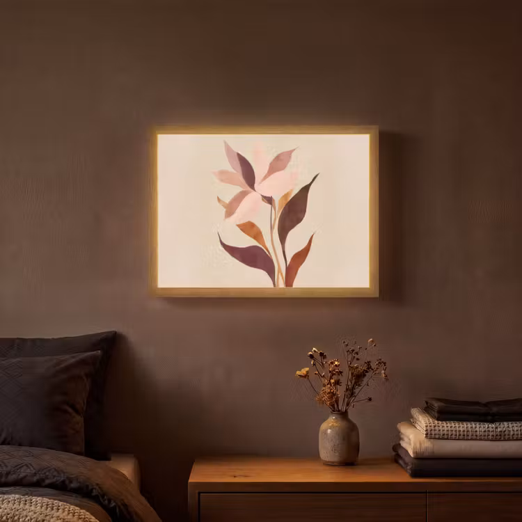 Lightbox - Wandlamp - Bloemen - Blaadjes - Minimalistisch - Roze — 3