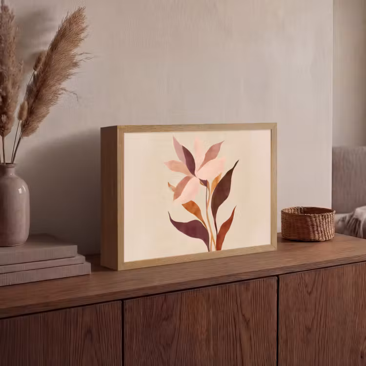 Lightbox - Wandlamp - Bloemen - Blaadjes - Minimalistisch - Roze — 4