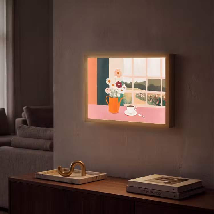 Lightbox - Wandlamp - Bloemen - Koffie - Raam — 2
