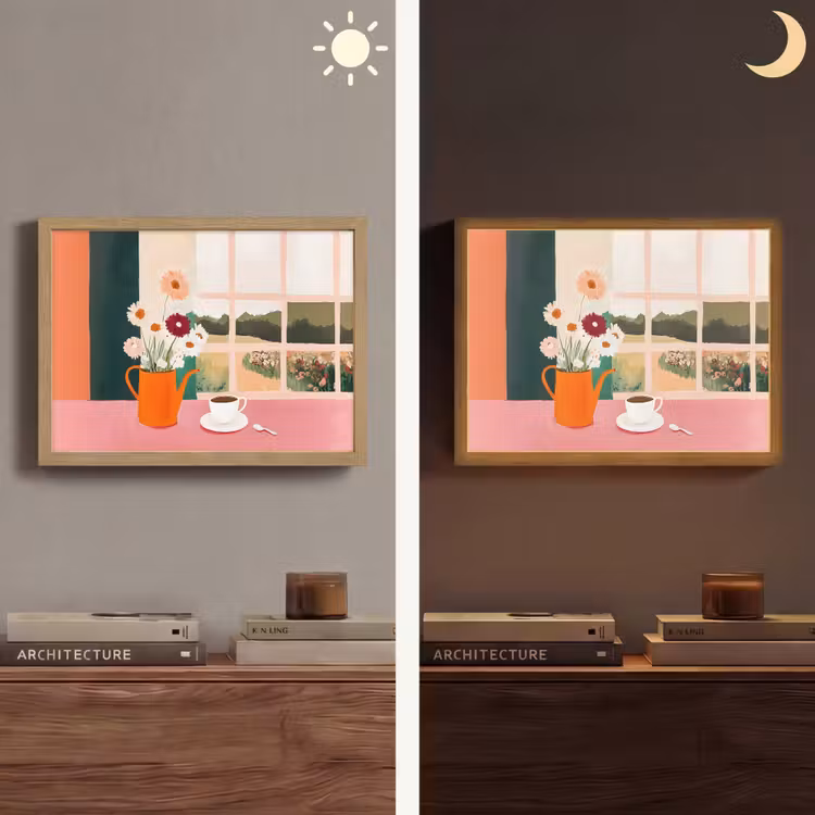 Lightbox - Wandlamp - Bloemen - Koffie - Raam — 6