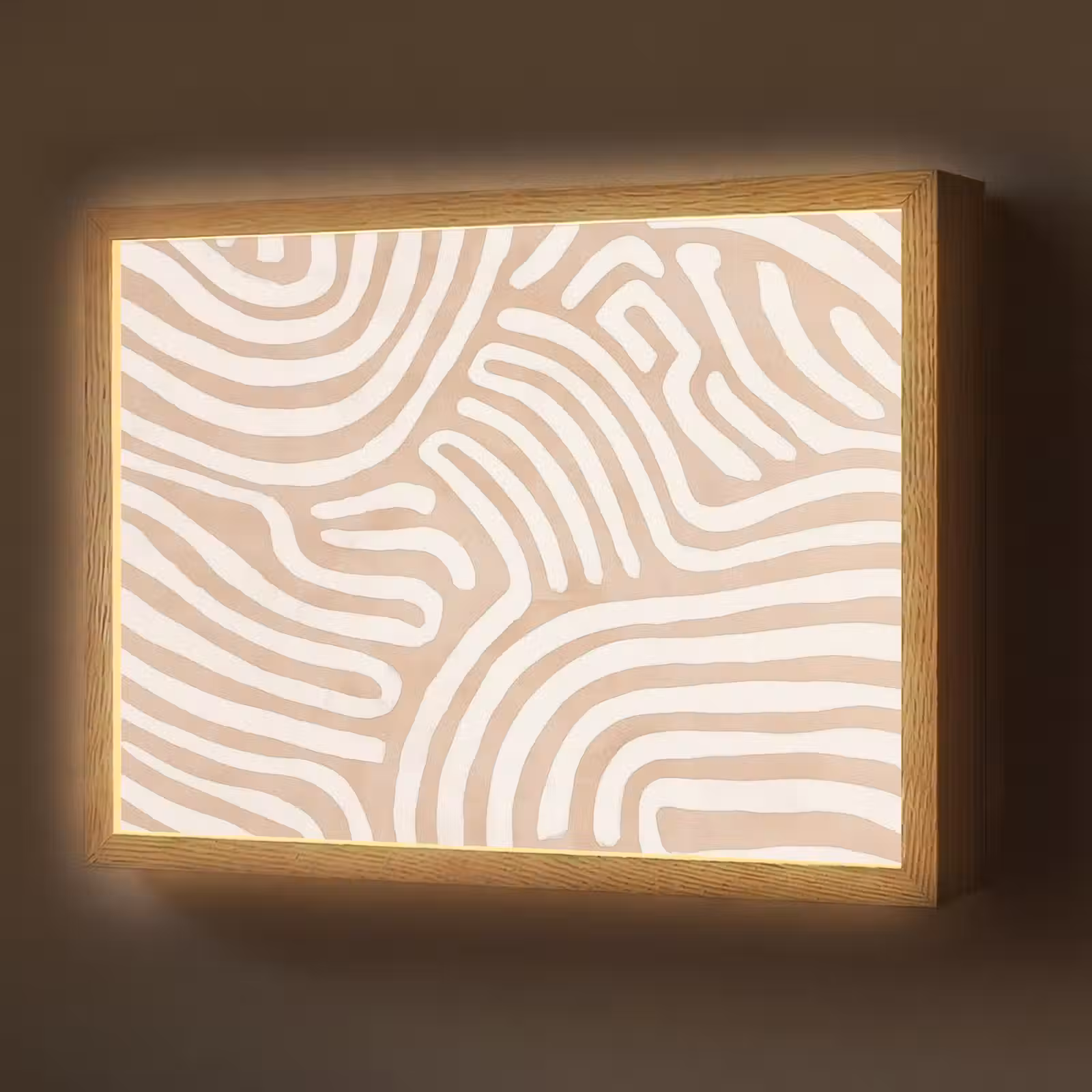 Lightbox - Wandlamp - Beige - Aardspatroon — 1
