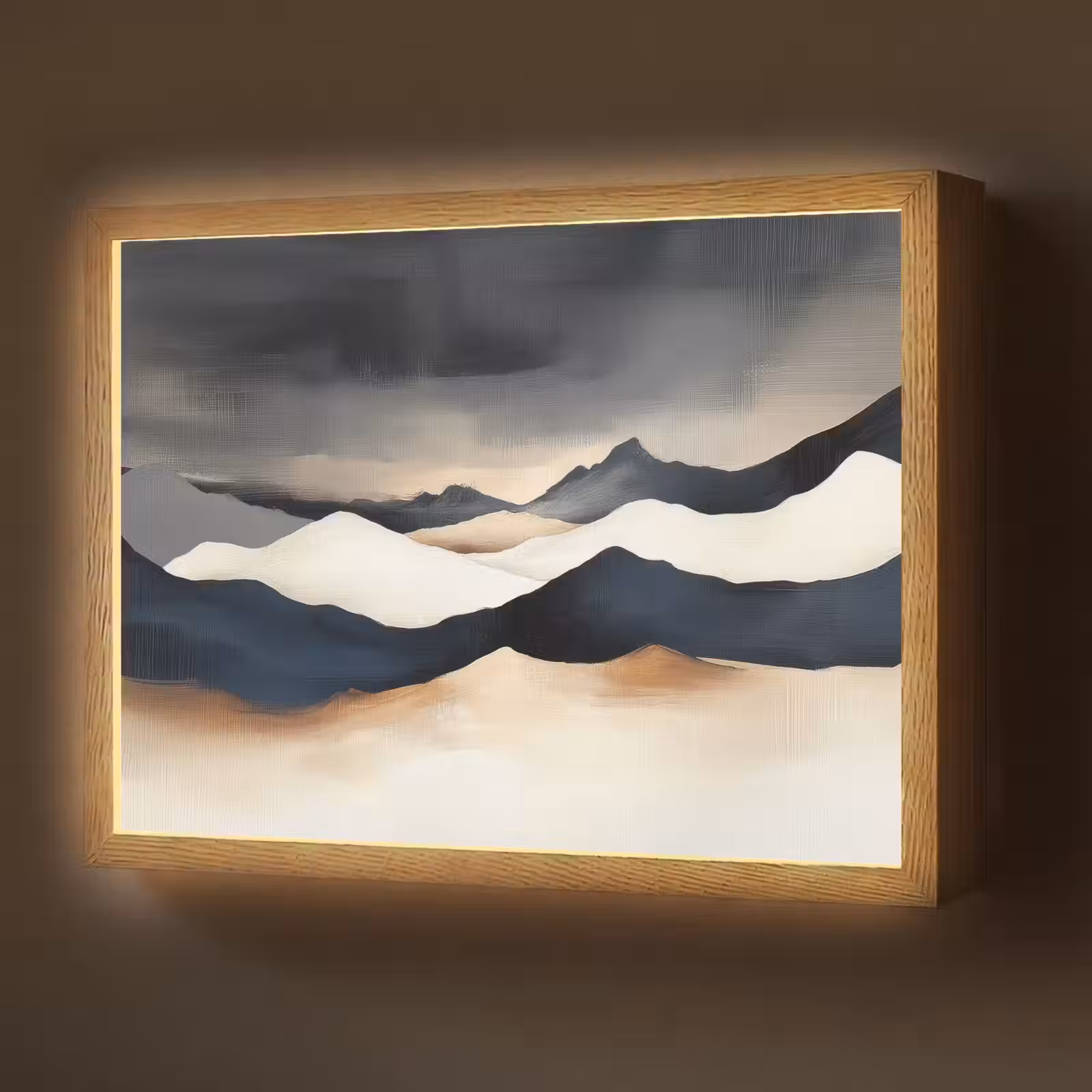Lightbox - Wandlamp - Bergen - Donkerblauw - Landschap — 1