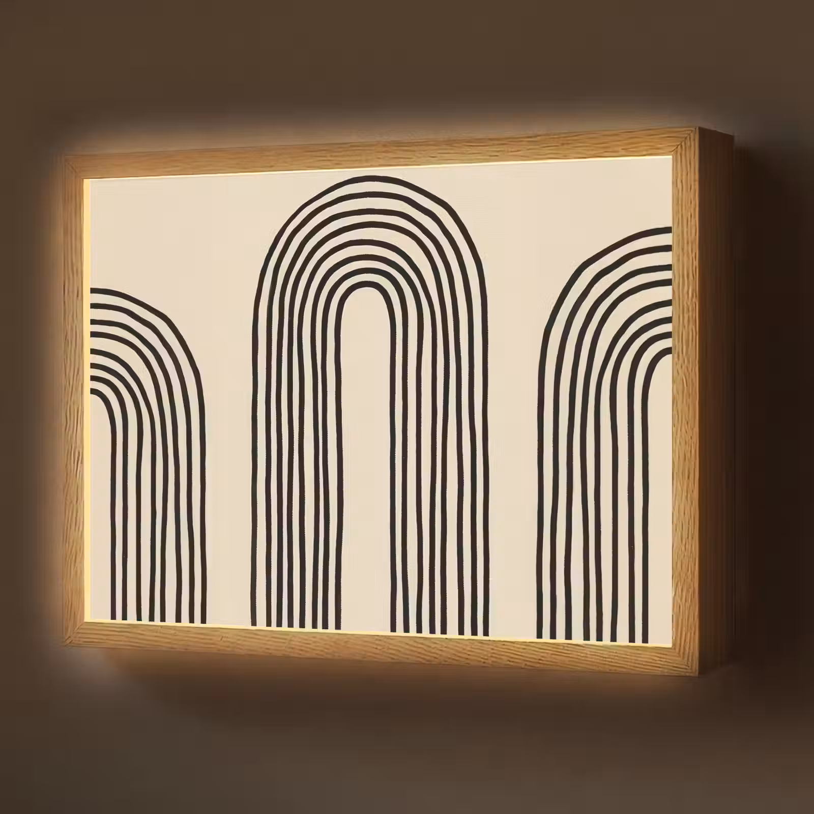 Lightbox - Wandlamp - Boogvormen - Zwart - Strak — 1