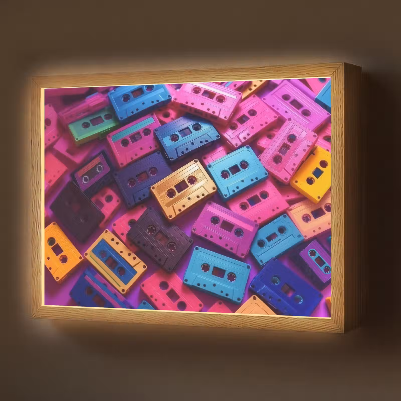 Lightbox - Wandlamp - Cassetteband - Kleurrijk - Energiek — 1