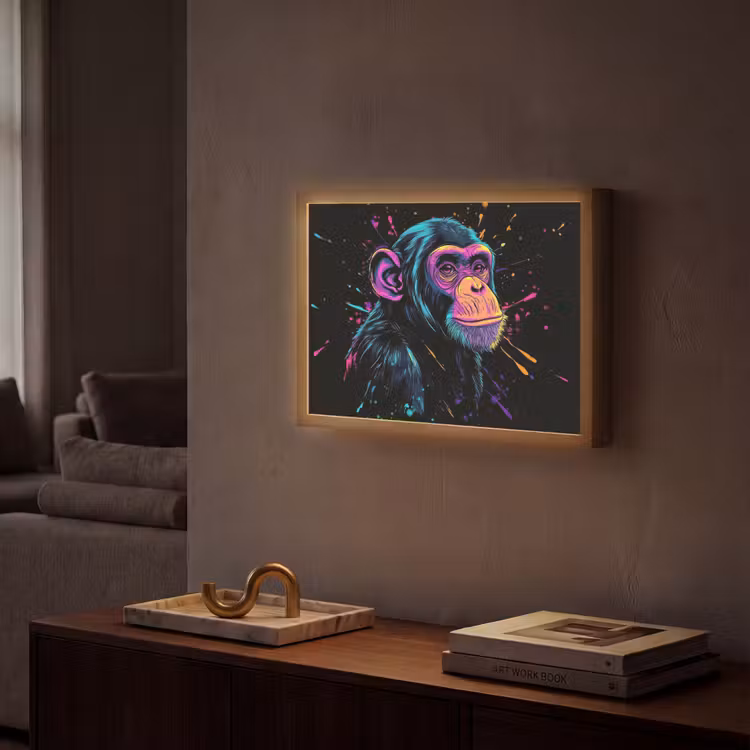 Lightbox - Wandlamp - Aap - Verf - Neon - Kleur — 2