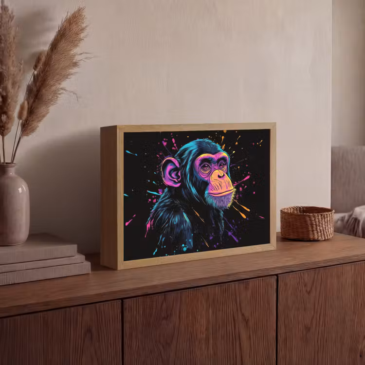 Lightbox - Wandlamp - Aap - Verf - Neon - Kleur — 4
