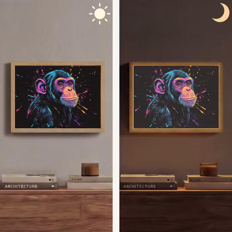 Lightbox - Wandlamp - Aap - Verf - Neon - Kleur — 6