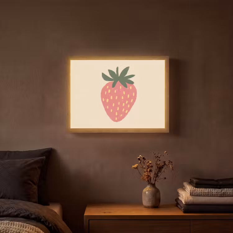 Lightbox - Wandlamp - Aardbei - Minimalistisch - Rood - Fruit — 3