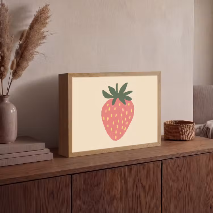 Lightbox - Wandlamp - Aardbei - Minimalistisch - Rood - Fruit — 4