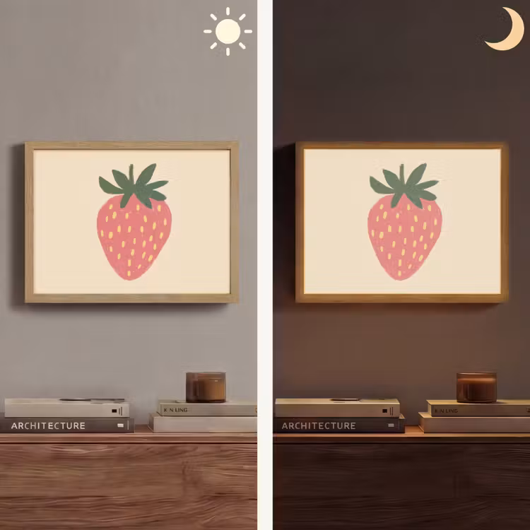 Lightbox - Wandlamp - Aardbei - Minimalistisch - Rood - Fruit — 6