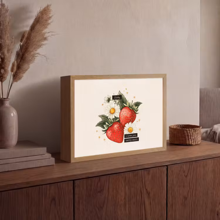 Lightbox - Wandlamp - Aardbeien - Madeliefjes - Quote - Sterretjes — 4