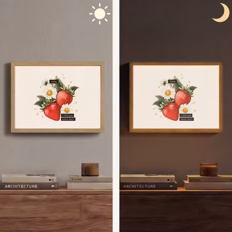 Lightbox - Wandlamp - Aardbeien - Madeliefjes - Quote - Sterretjes — 6