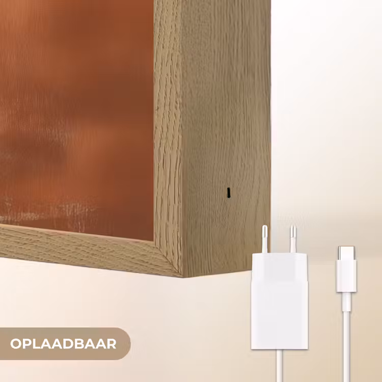 Lightbox - Wandlamp - Abstract - Lijnen - Zonnestralen - Roodbruin — 7