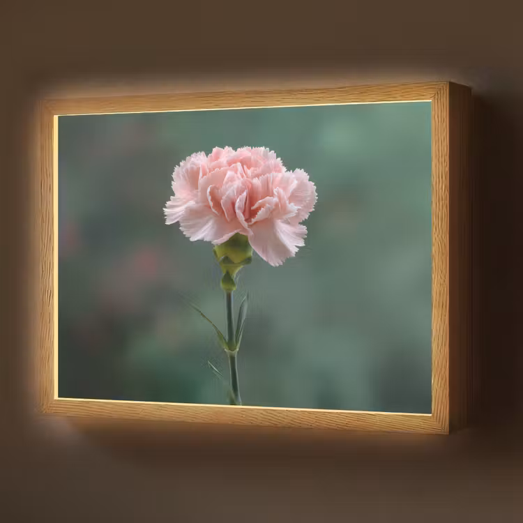 Lightbox - Wandlamp - Anjer - Roze - Bloemblaadjes — 1