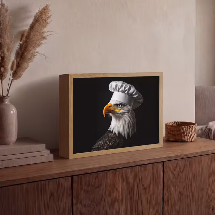 Lightbox - Wandlamp - Arend -Amerika - Koksmuts - Vogel - Stoer — 4