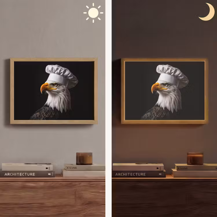 Lightbox - Wandlamp - Arend -Amerika - Koksmuts - Vogel - Stoer — 6