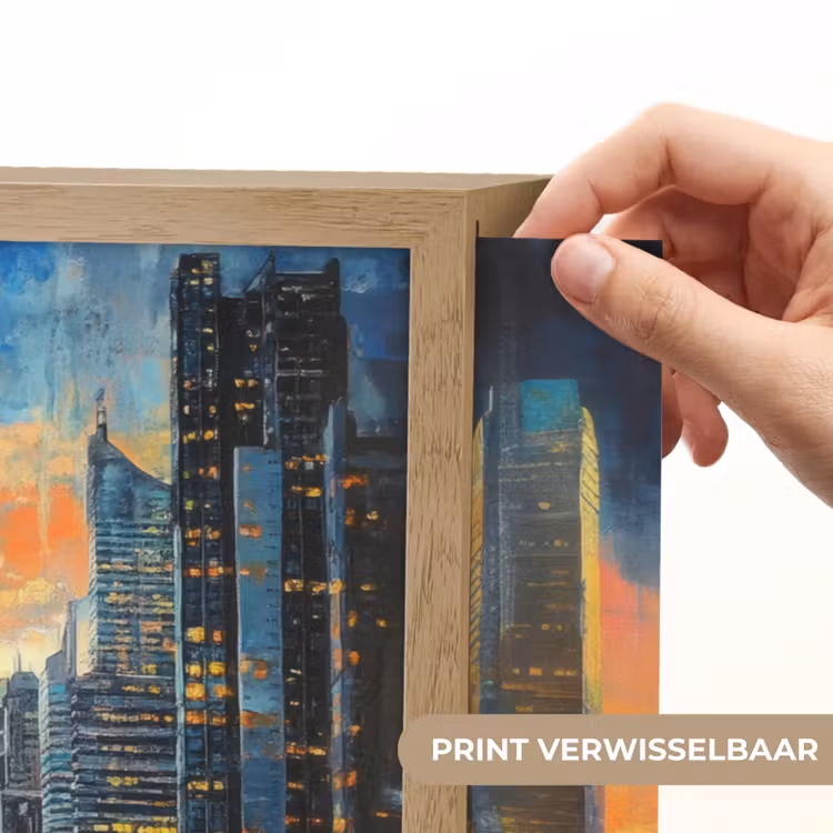 Lightbox - Wandlamp - Auto - Skyline - Zon - Blauw — 5