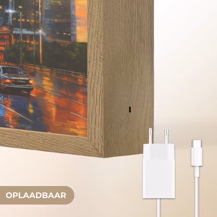 Lightbox - Wandlamp - Auto - Skyline - Zon - Blauw — 7