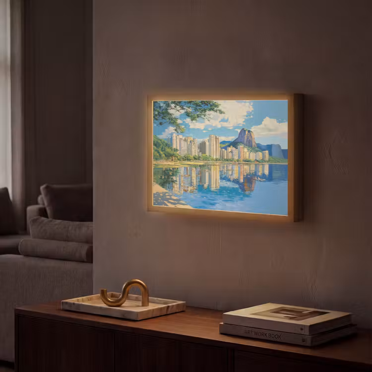 Lightbox - Wandlamp - Berg - Skyline - Strand - Water — 2