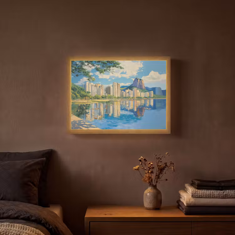 Lightbox - Wandlamp - Berg - Skyline - Strand - Water — 3