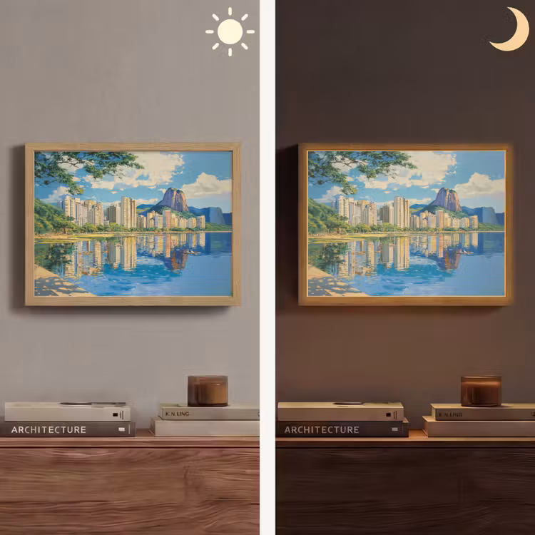 Lightbox - Wandlamp - Berg - Skyline - Strand - Water — 6