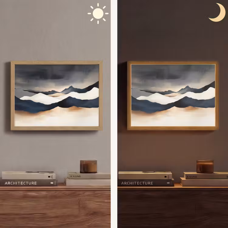 Lightbox - Wandlamp - Bergen - Donkerblauw - Landschap — 6