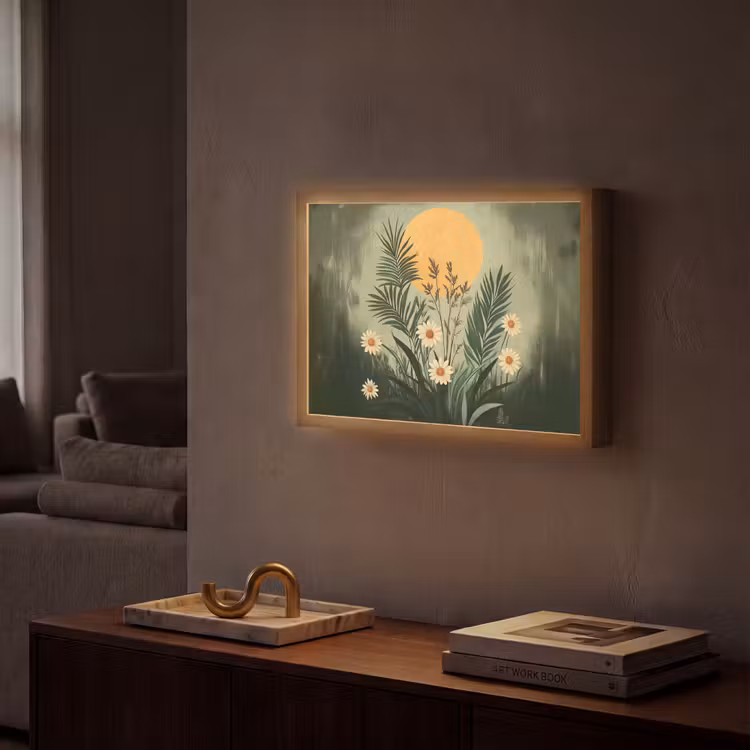 Lightbox - Wandlamp - Bloemen - Bladeren - Zon - Groen — 2