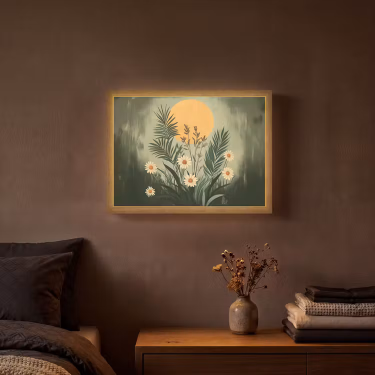 Lightbox - Wandlamp - Bloemen - Bladeren - Zon - Groen — 3