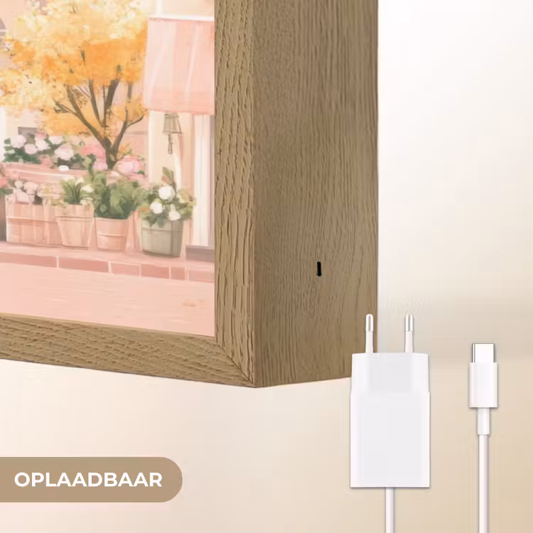 Lightbox - Wandlamp - Bloemen - Huizen - Dorp — 7
