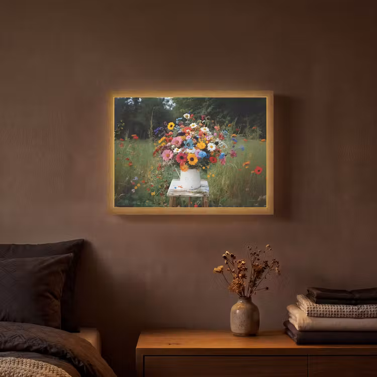 Lightbox - Wandlamp - Bloemen - Krukje - Gieter - Veld — 3