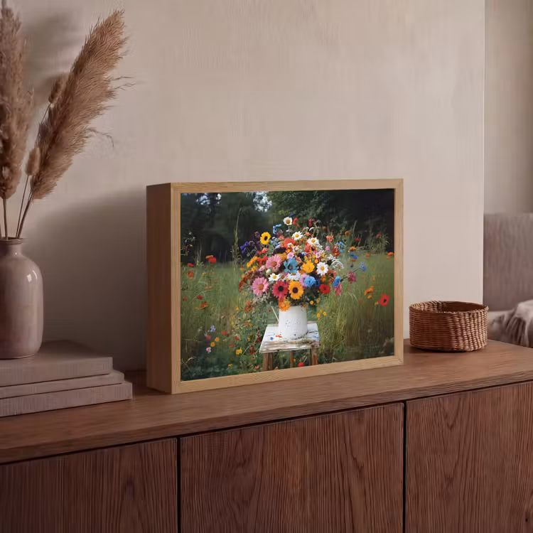 Lightbox - Wandlamp - Bloemen - Krukje - Gieter - Veld — 4