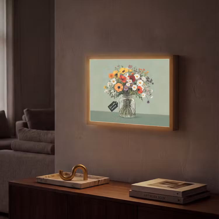 Lightbox - Wandlamp - Bloemen - Vaas - Kaartje — 2
