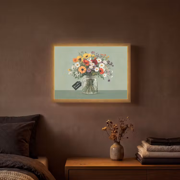 Lightbox - Wandlamp - Bloemen - Vaas - Kaartje — 3