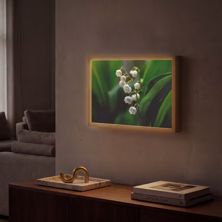 Lightbox - Wandlamp - Bloemen - Wit - Bladeren - Lelietjes — 2