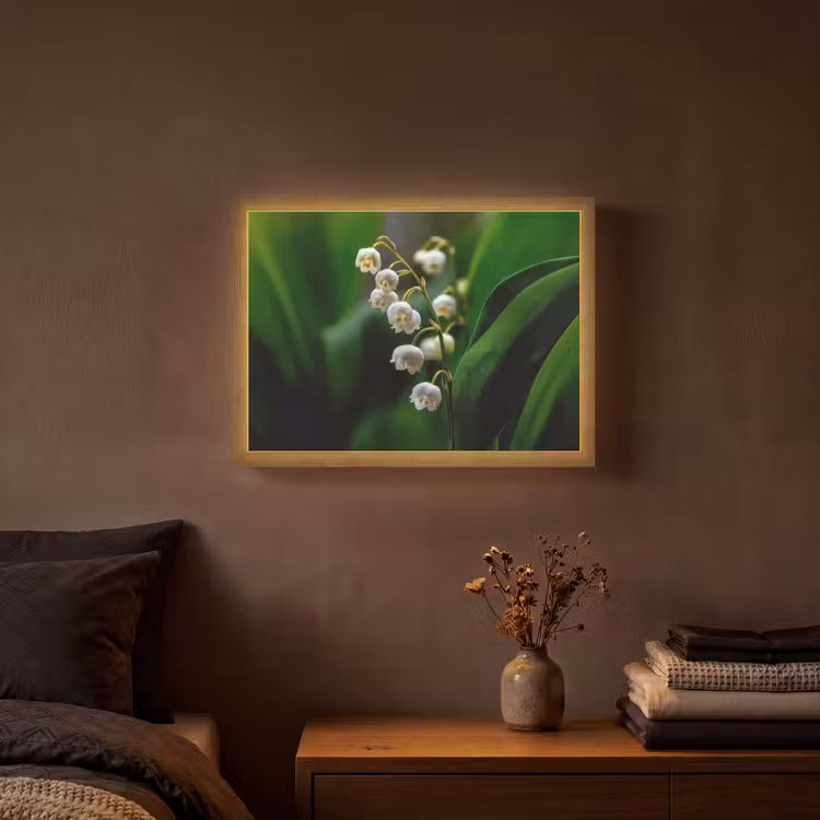 Lightbox - Wandlamp - Bloemen - Wit - Bladeren - Lelietjes — 3