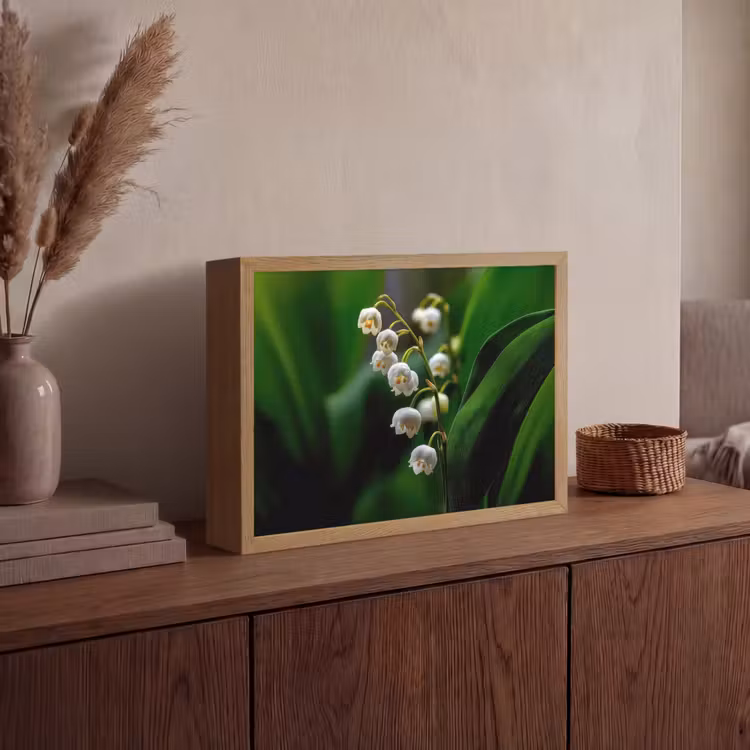 Lightbox - Wandlamp - Bloemen - Wit - Bladeren - Lelietjes — 4