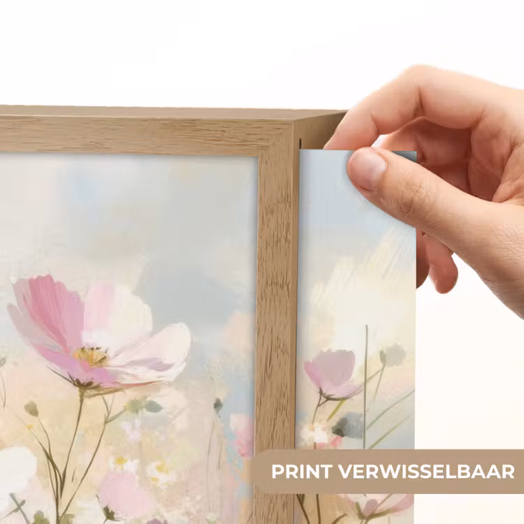 Lightbox - Wandlamp - Bloemenveld - Lichte tinten - Geschilderd — 5