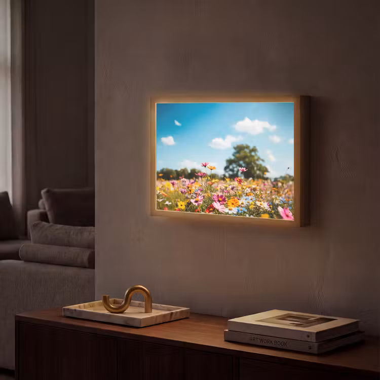 Lightbox - Wandlamp - Bloemenweide - Blauw - Lucht - Kleuren — 2