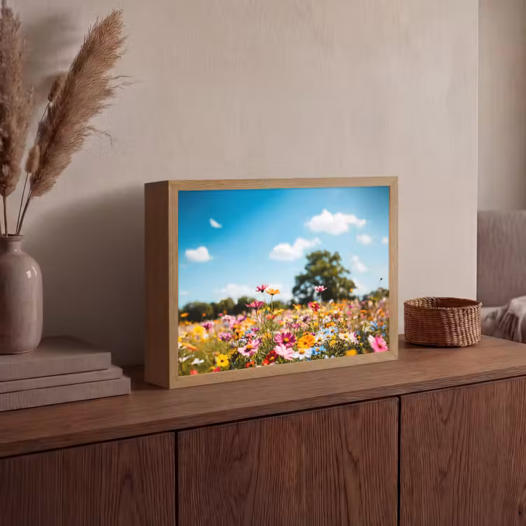 Lightbox - Wandlamp - Bloemenweide - Blauw - Lucht - Kleuren — 4
