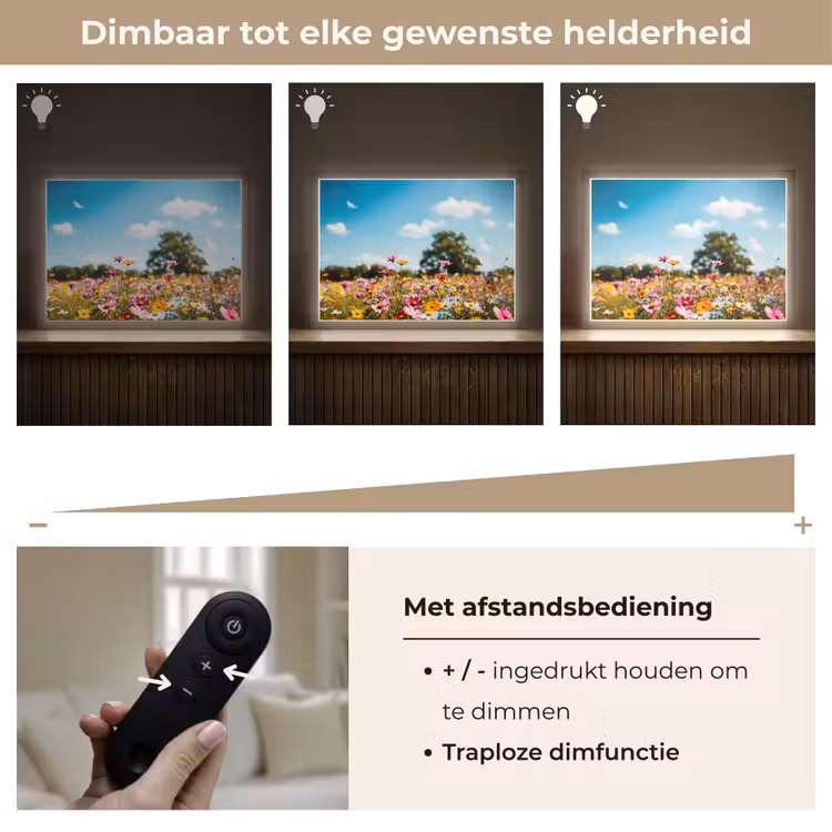 Lightbox - Wandlamp - Bloemenweide - Blauw - Lucht - Kleuren — 9