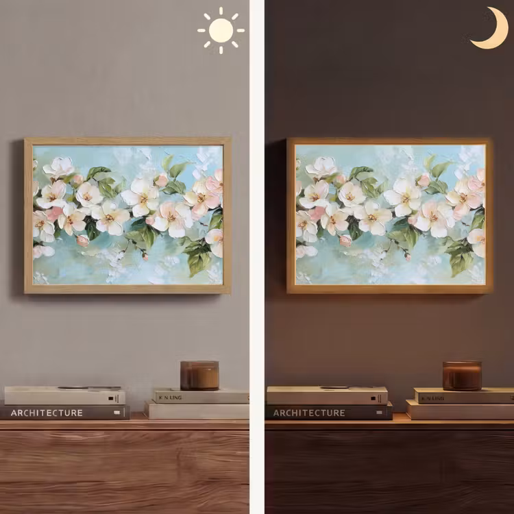 Lightbox - Wandlamp - Bloesem - Bladeren - Lichtblauw — 6