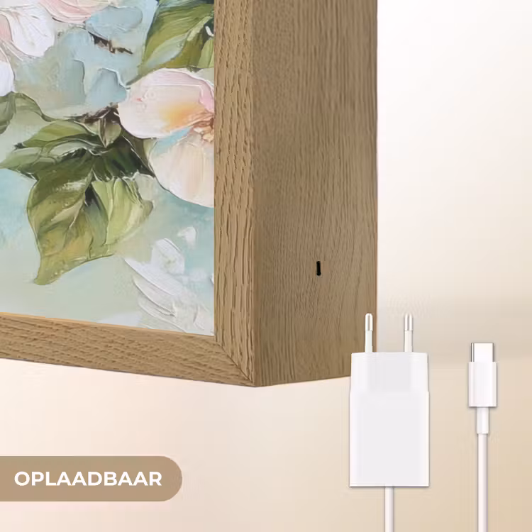 Lightbox - Wandlamp - Bloesem - Bladeren - Lichtblauw — 7