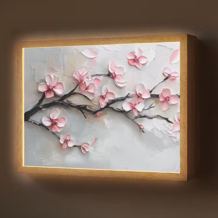 Lightbox - Wandlamp - Bloesem - Kunstzinnig - Roze - Sakura — 1