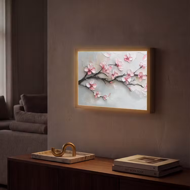 Lightbox - Wandlamp - Bloesem - Kunstzinnig - Roze - Sakura — 2