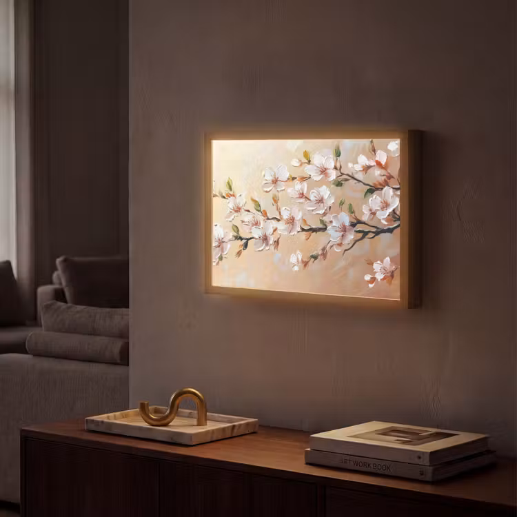 Lightbox - Wandlamp - Bloesemtakken - Schilderachtig - Roze — 2