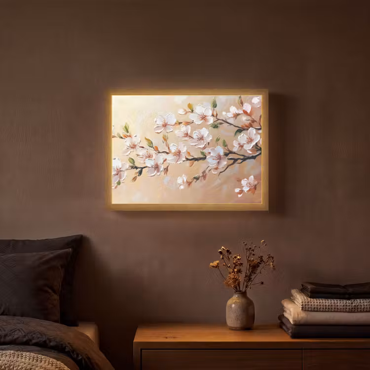 Lightbox - Wandlamp - Bloesemtakken - Schilderachtig - Roze — 3
